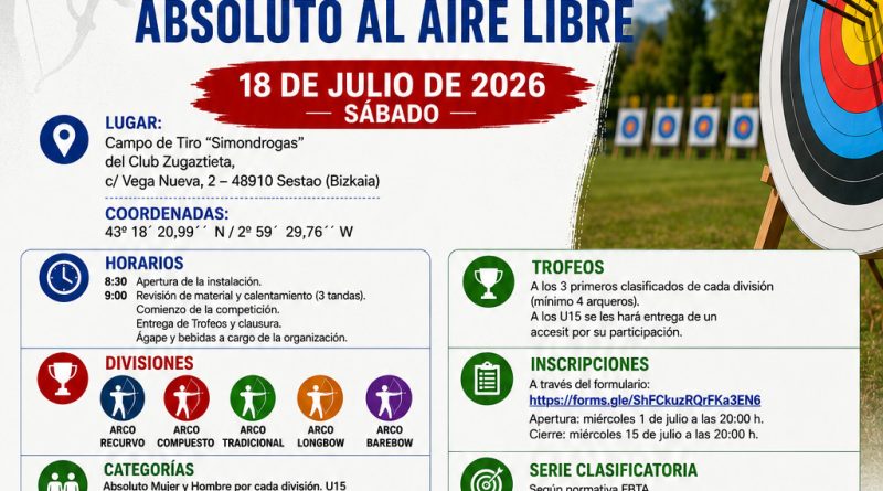 Campeonato de Bizkaia Absoluto al Aire Libre – 18 de julio de 2026