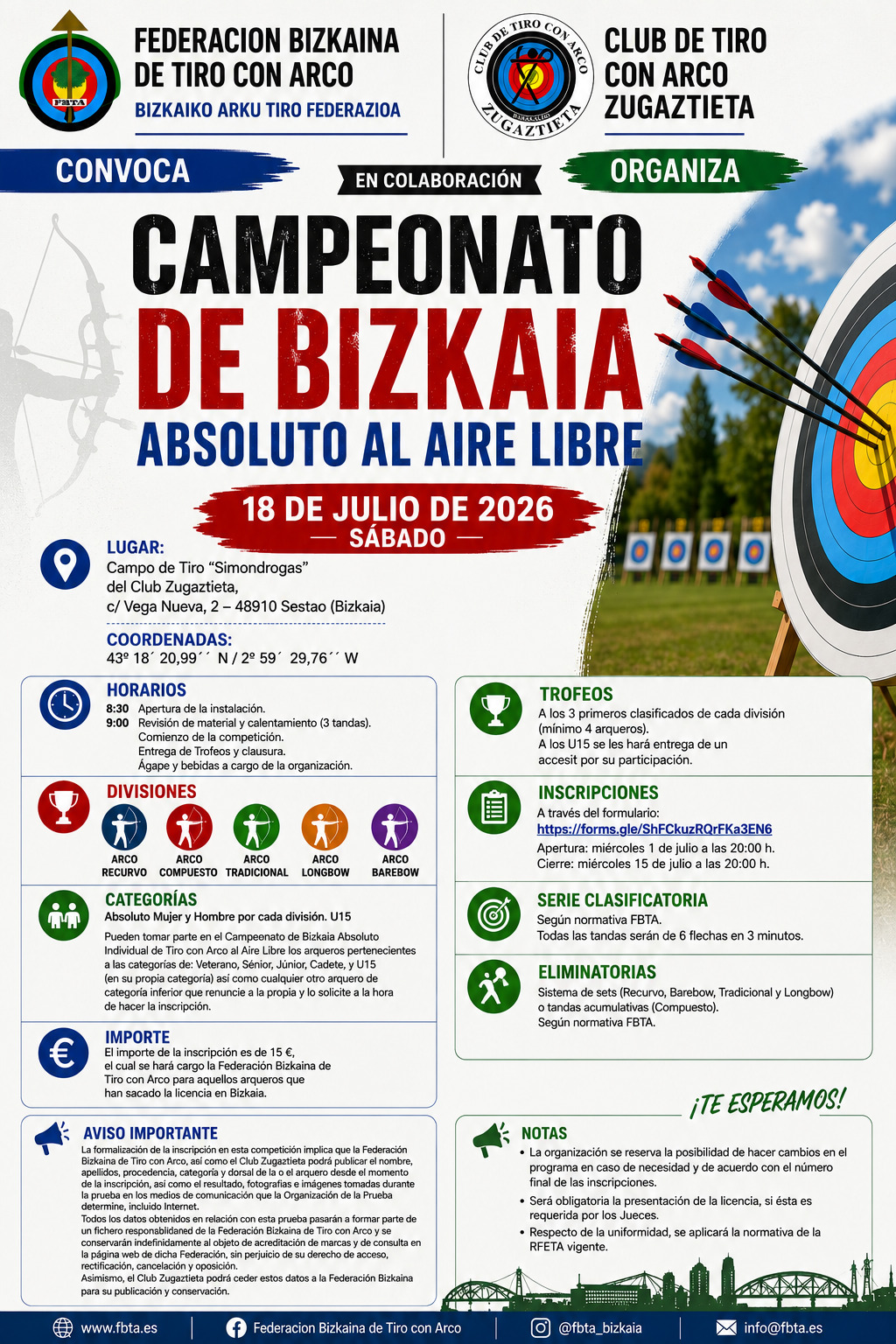 Campeonato de Bizkaia Absoluto al Aire Libre 2026